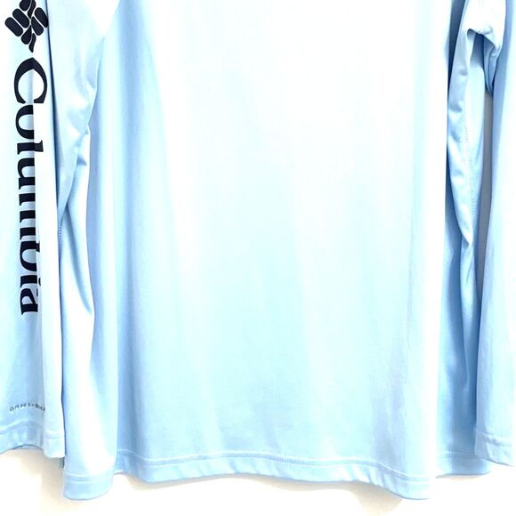 Columbia Womens (2X) Long Sleeve Omni-Shade UVF-50 Sun Prot. Raglan Top Sky Blue - Picture 6 of 9